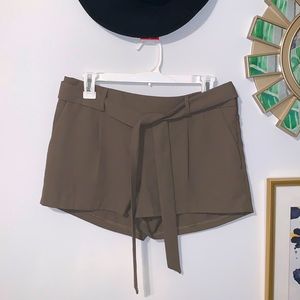 Express Olive Green Shorts w/ Belt